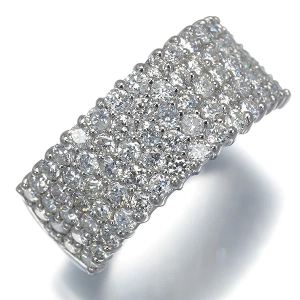 DIAMOND PAVED RING 900 PLATINUM - 2