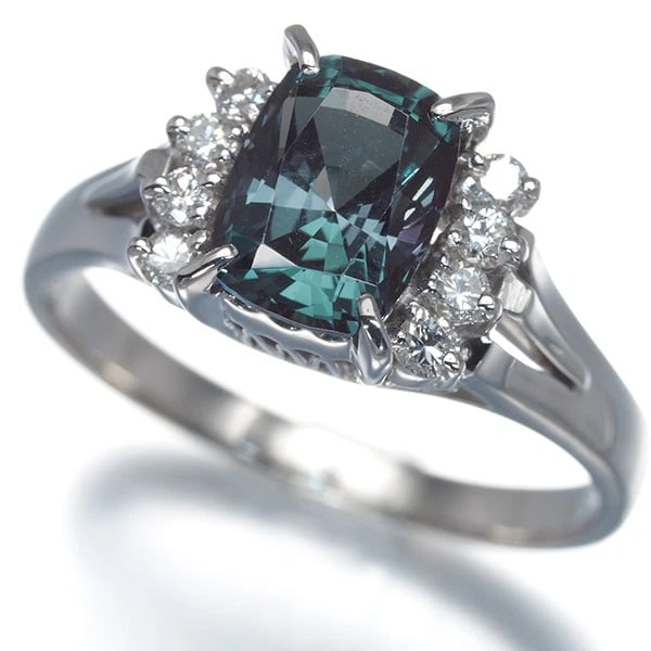 CRESCENT VERT RING LAB-CREATED ALEXANDRITE - 2