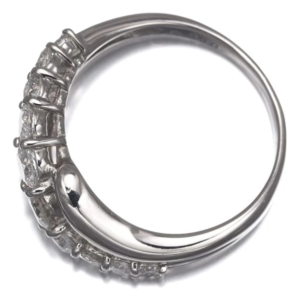 DIAMOND WAVE RING 900 PLATINUM - 3