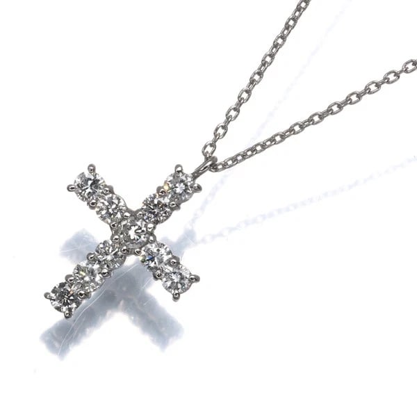 VENDOME NECKLACE DIAMOND CROSS: VENDOME Necklace Diamond Cross Brand: VENDOME Type: Necklace Material: 900 / 850 / Platinum Main Stone/Creation Natural Color: Platinum Size: Necklace length: 39 / 45cm Pendant size: 14.6 x