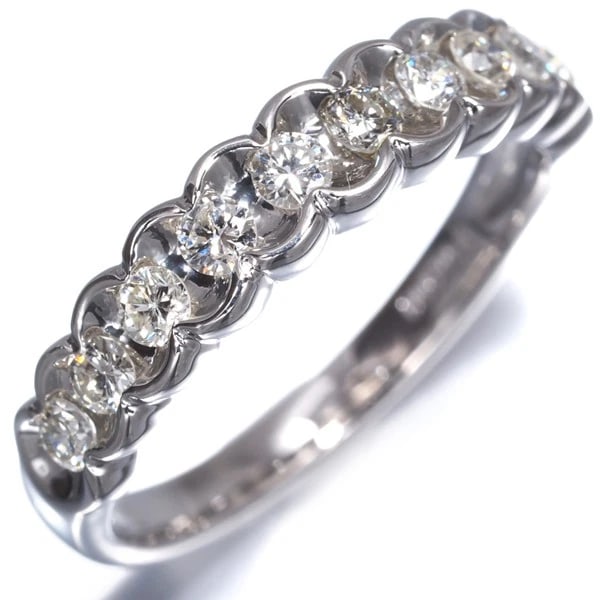 DIAMOND HALF ETERNITY RING 900 PLATINUM - 2