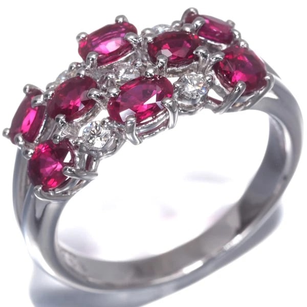 TASAKI RING RUBY DIAMOND US8 900 PLATINUM - 3