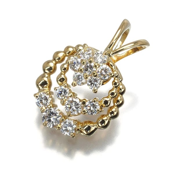 WALTHAM PENDANT DIAMOND SWING FLOWER: WALTHAM Pendant Diamond Swing Flower Brand: WALTHAM Type: Pendant Material: 18K / 750 / Yellow Gold Main Stone/Creation Natural Color: Yellow gold Size: Design size: 23.4 x 16.0mm Bail inner
