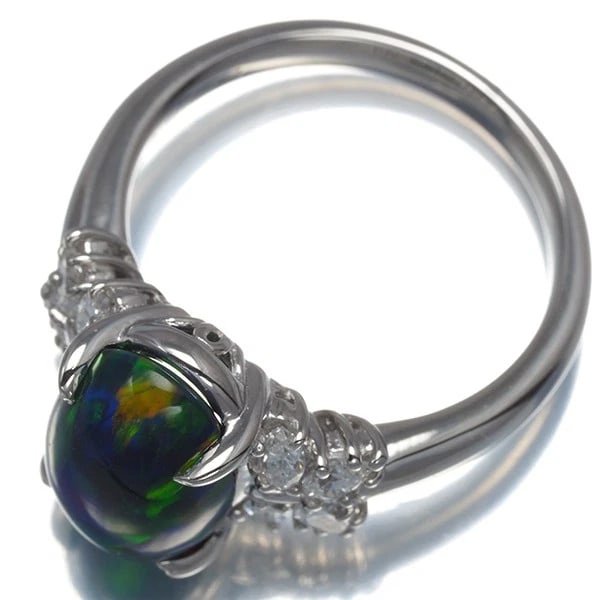 CRESCENT VERT RING LAB-GROWN OPAL DIAMOND - 3