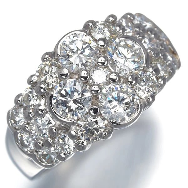 DIAMOND PAVED RING 900 PLATINUM - 3