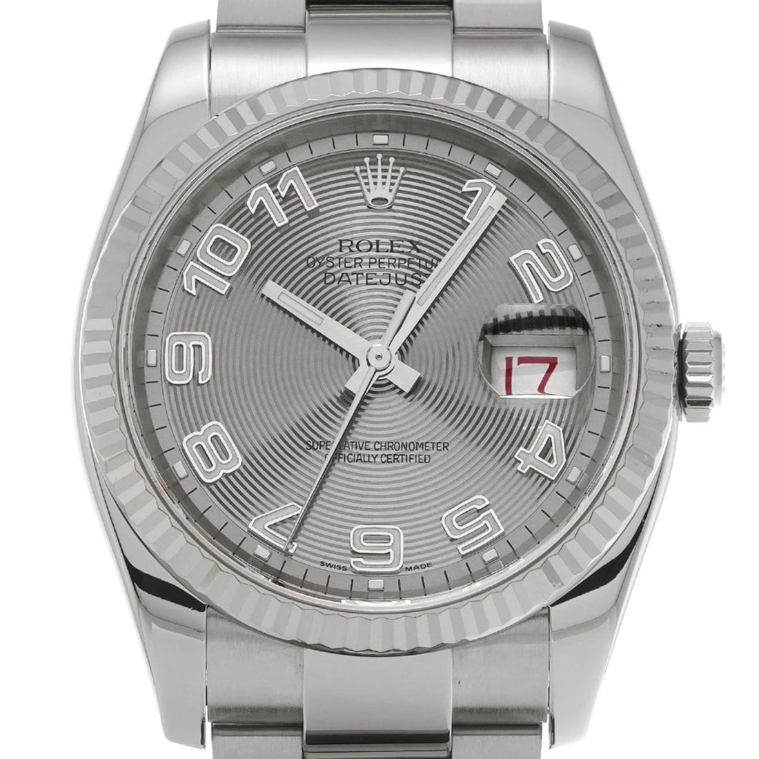 ROLEX DATEJUST GRAY CONCENTRIC WATCH - 4