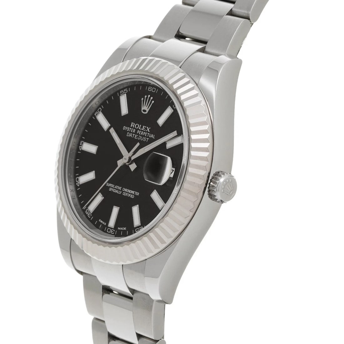 ROLEX DATEJUST BLACK WATCH - 2