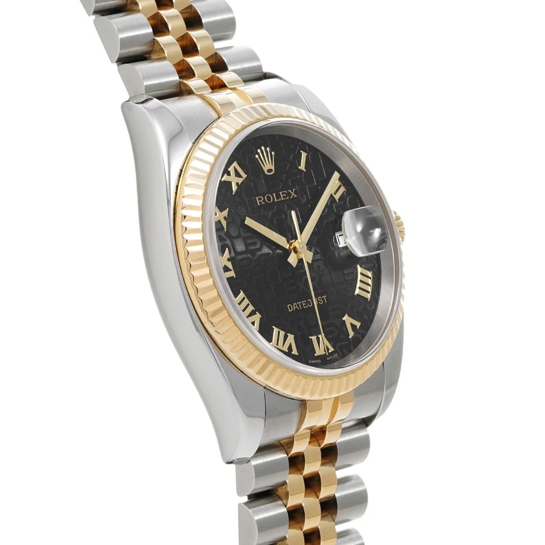ROLEX DATEJUST BLACK COMPUTER DIAMOND WATCH - 3