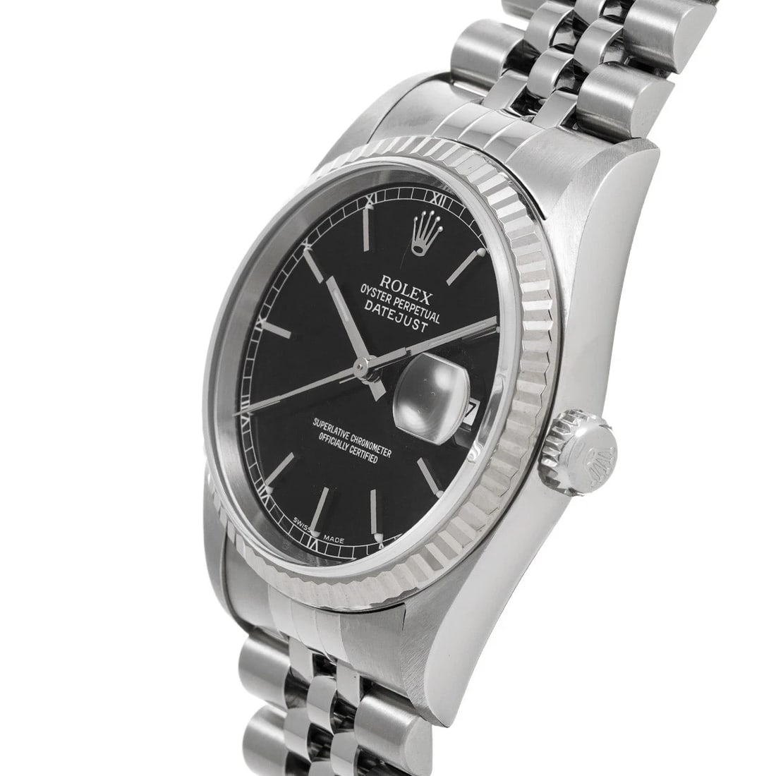 ROLEX DATEJUST BLACK WATCH - 2