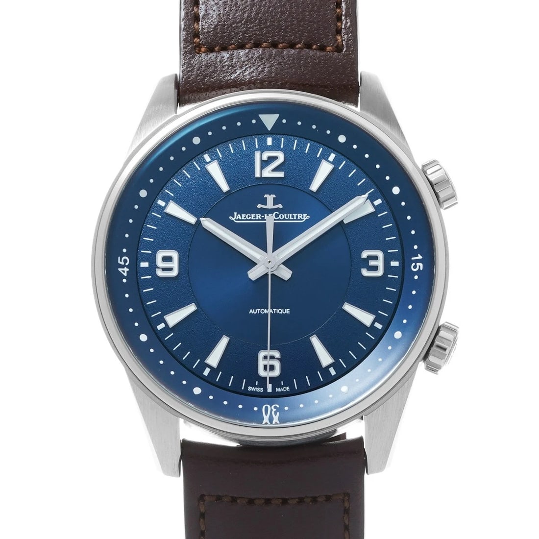 JAEGER LECOULTRE POLARIS BLUE WATCH: Jaeger LeCoultre Polaris blue Watch Brand: Jaeger-LeCoultre Type: Wristwatch Material: Band Material leather, Case Material Stainless steel Color: Dial Color blue Size: ??Case? H/about 41mm W/abou
