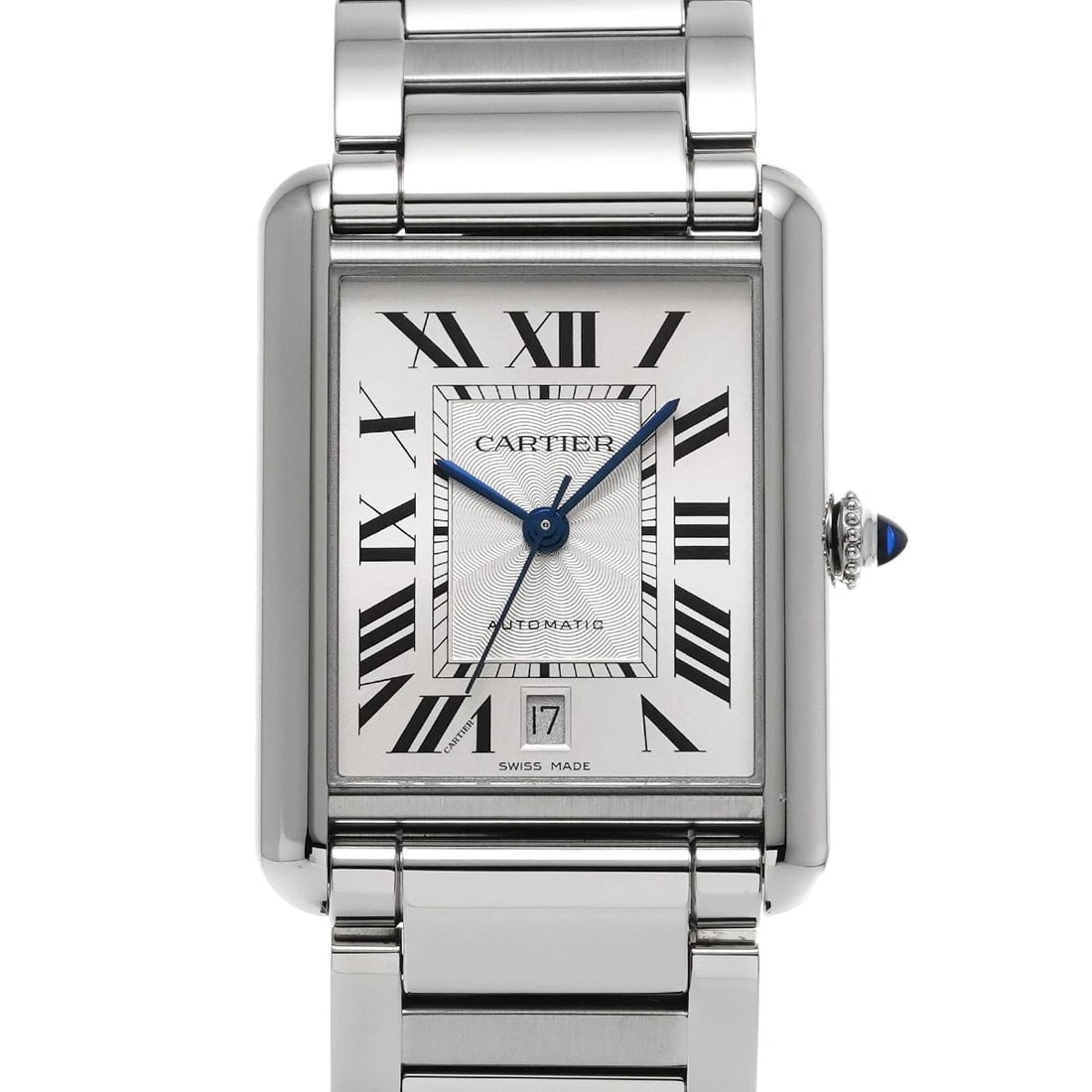 CARTIER TANK SILVER WATCH: CARTIER Tank Silver Watch Brand: CARTIER Type: Wristwatch Material: Band Material Stainless steel, Case Material Stainless steel Color: Dial Color Silver Size: ??Case? H/about 41mm W/about 31mm D/