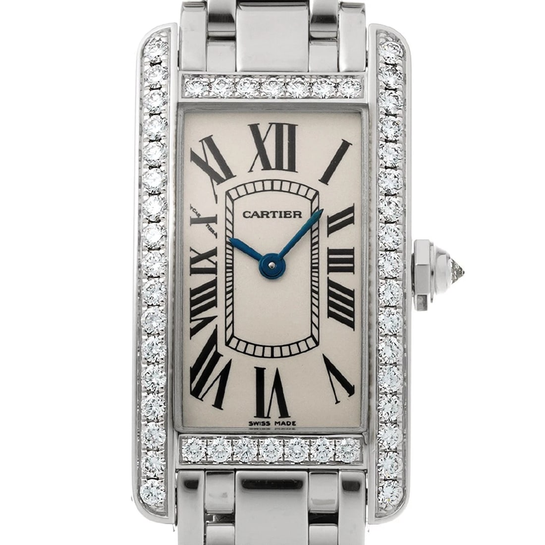 CARTIER TANK SILVER WATCH - 4
