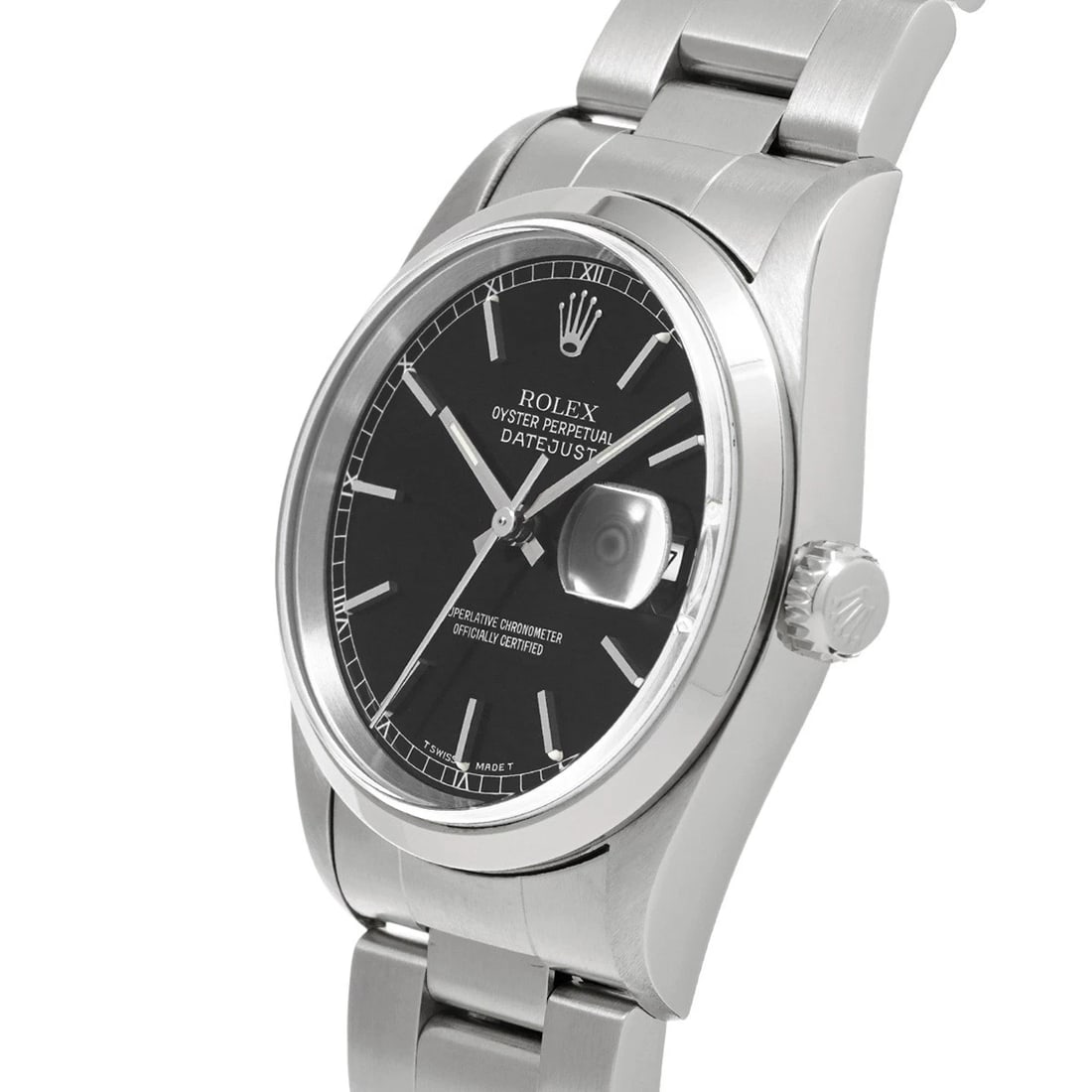 ROLEX DATEJUST BLACK WATCH - 2