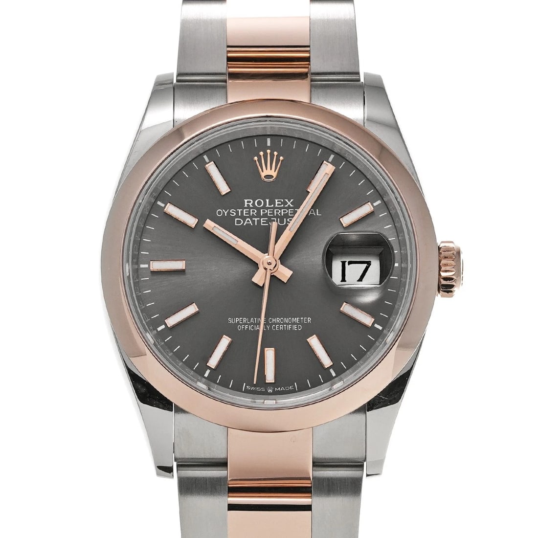 ROLEX DATEJUST SLATE WATCH: ROLEX Datejust slate Watch Brand: ROLEX Type: Wristwatch Material: Band Material Everrose gold/Stainless steel, Case Material Stainless steel Color: Dial Color slate Size: ??Case? H/about 36mm W/a