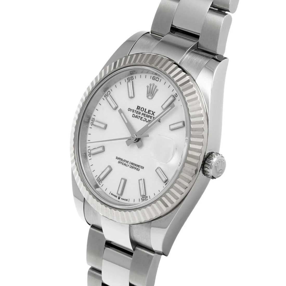 ROLEX DATEJUST WHITE WATCH - 2