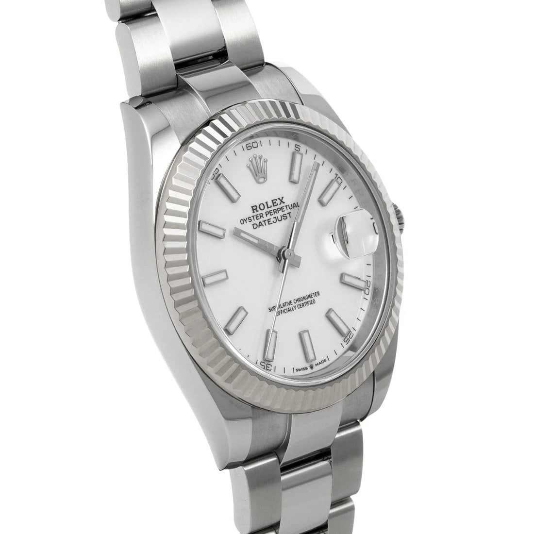 ROLEX DATEJUST WHITE WATCH - 3