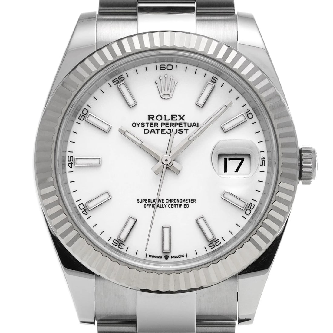 ROLEX DATEJUST WHITE WATCH - 4