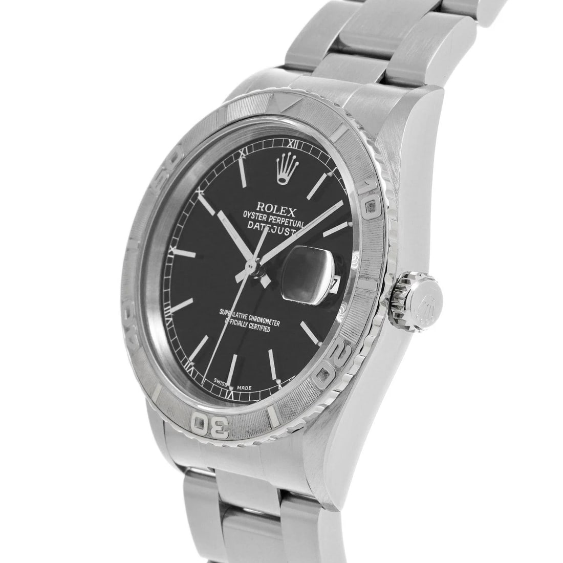 ROLEX DATEJUST BLACK WATCH - 2