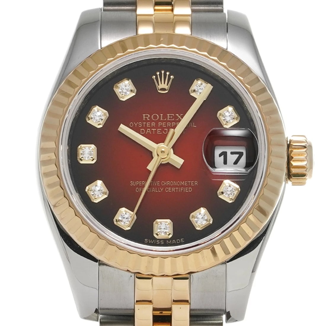 ROLEX DATEJUST CHERRY GRADATION DIAMOND WATCH - 4