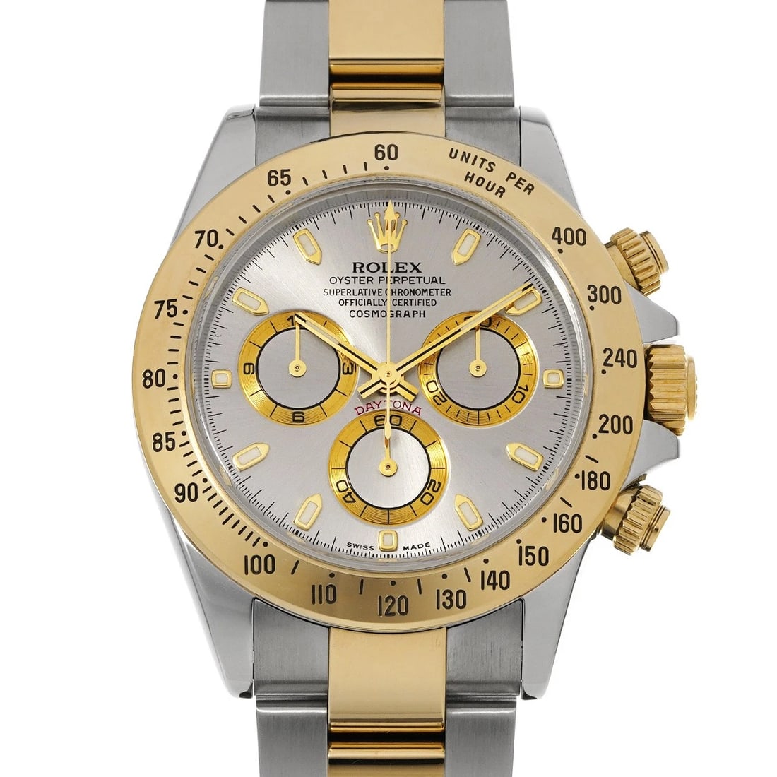 ROLEX COSMOGRAPH GRAY WATCH: ROLEX Cosmograph gray Watch Brand: ROLEX Type: Wristwatch Material: Band Material Stainless steel/Yellow Gold, Case Material Stainless steel Color: Dial Color gray Size: ??Case? H/about 40mm