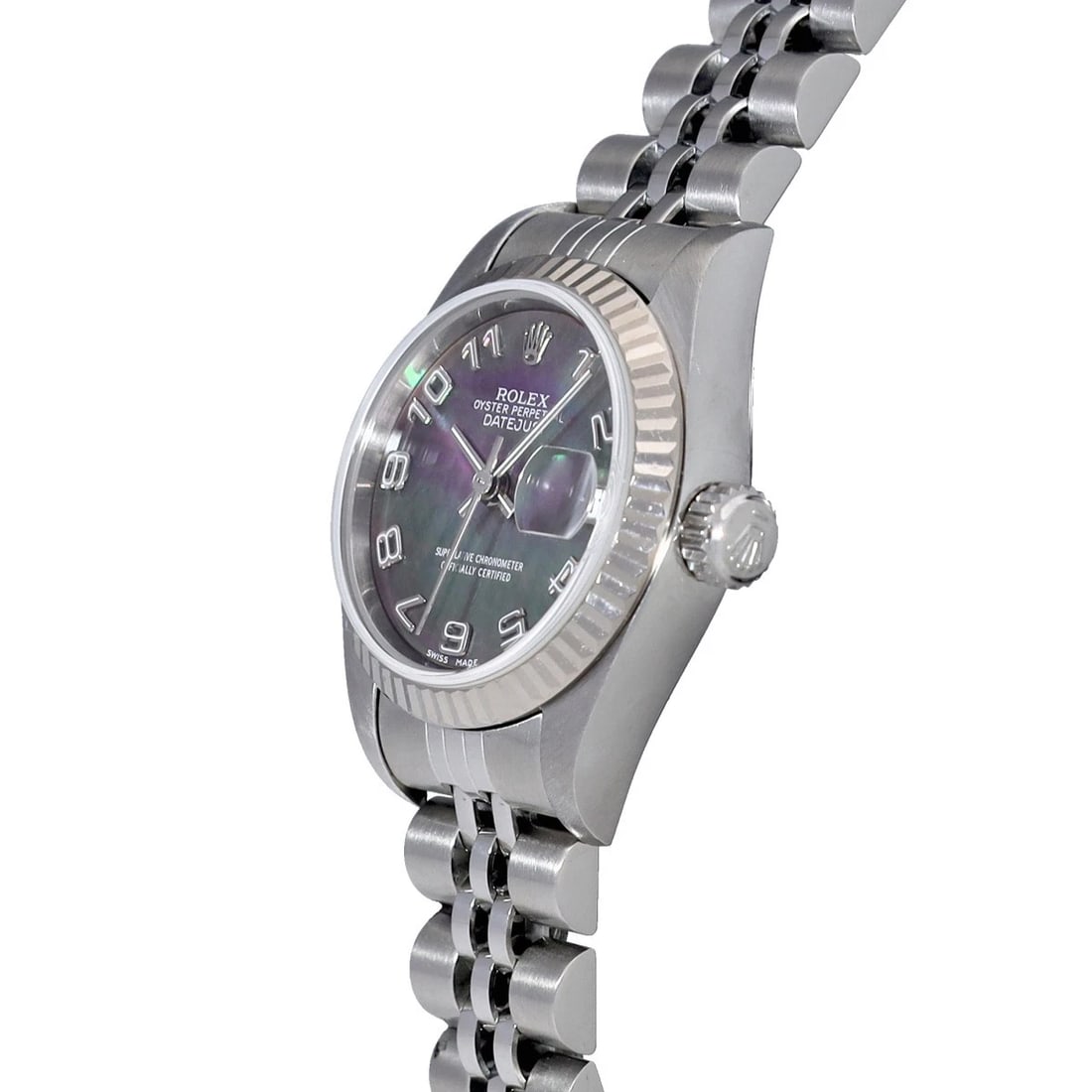 ROLEX DATEJUST BLACK SHELL WATCH - 2