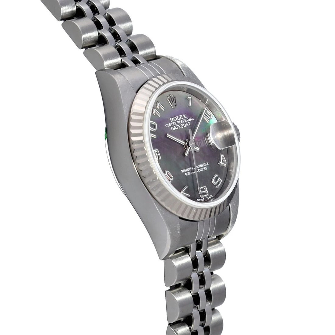 ROLEX DATEJUST BLACK SHELL WATCH - 3