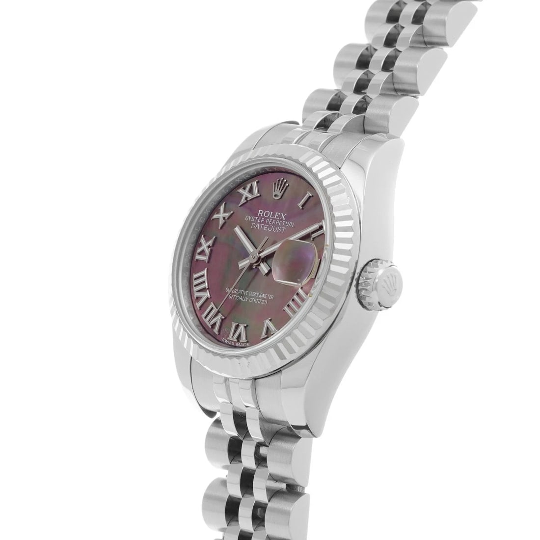 ROLEX DATEJUST BLACK SHELL WATCH - 2