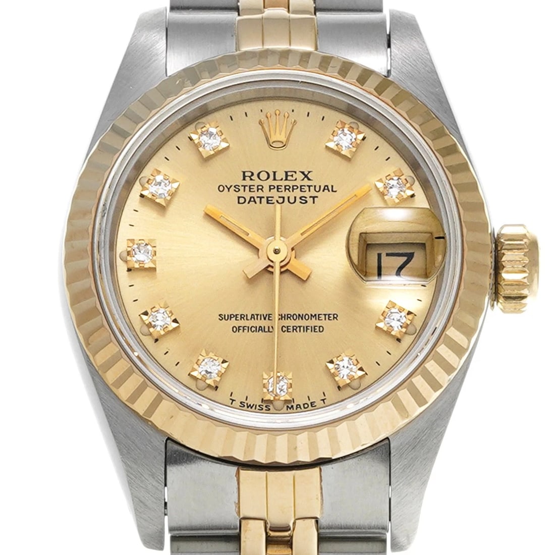 ROLEX DATEJUST CHAMPAGNE DIAMOND WATCH - 4