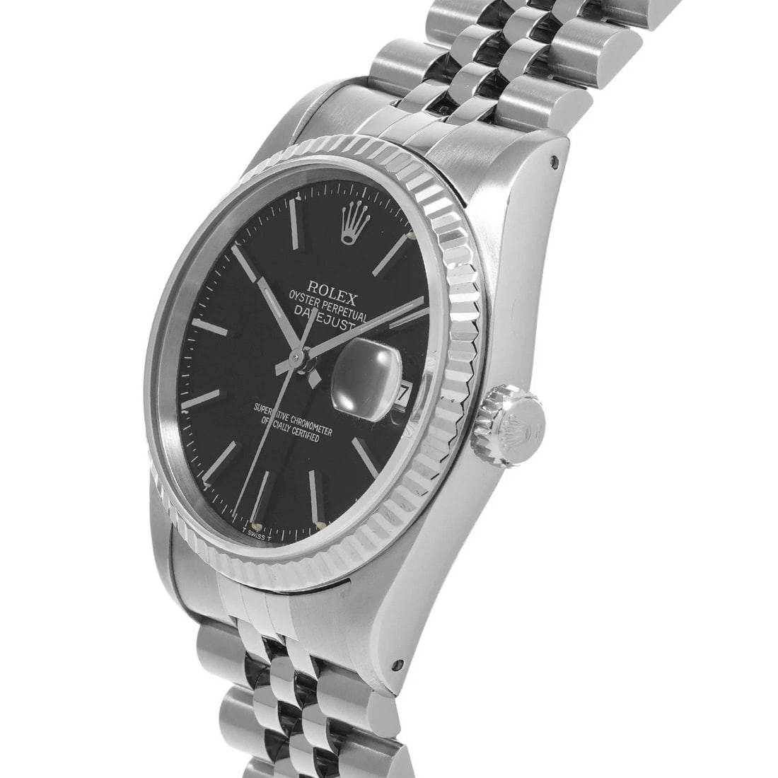 ROLEX DATEJUST BLACK WATCH - 2