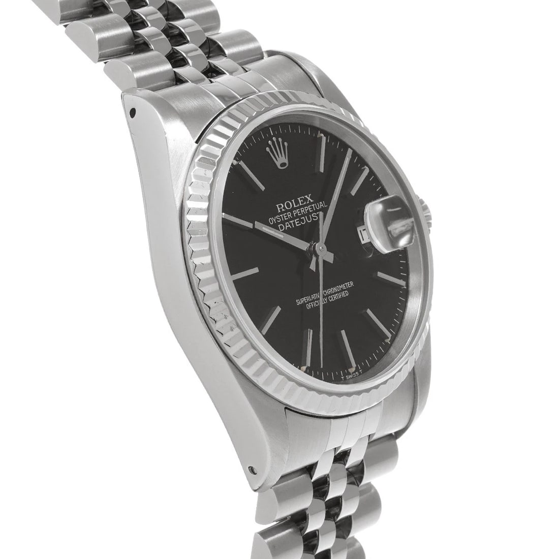 ROLEX DATEJUST BLACK WATCH - 3