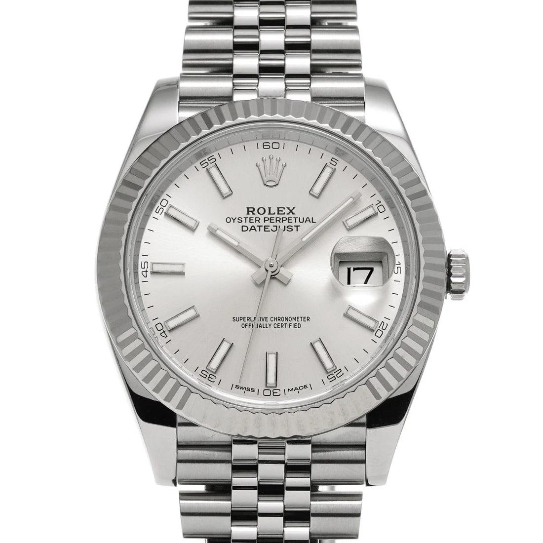 ROLEX DATEJUST SILVER WATCH: ROLEX Datejust Silver Watch Brand: ROLEX Type: Wristwatch Material: Band Material Stainless steel, Case Material Stainless steel Color: Dial Color Silver Size: ??Case? H/about 41mm W/about 41mm D/