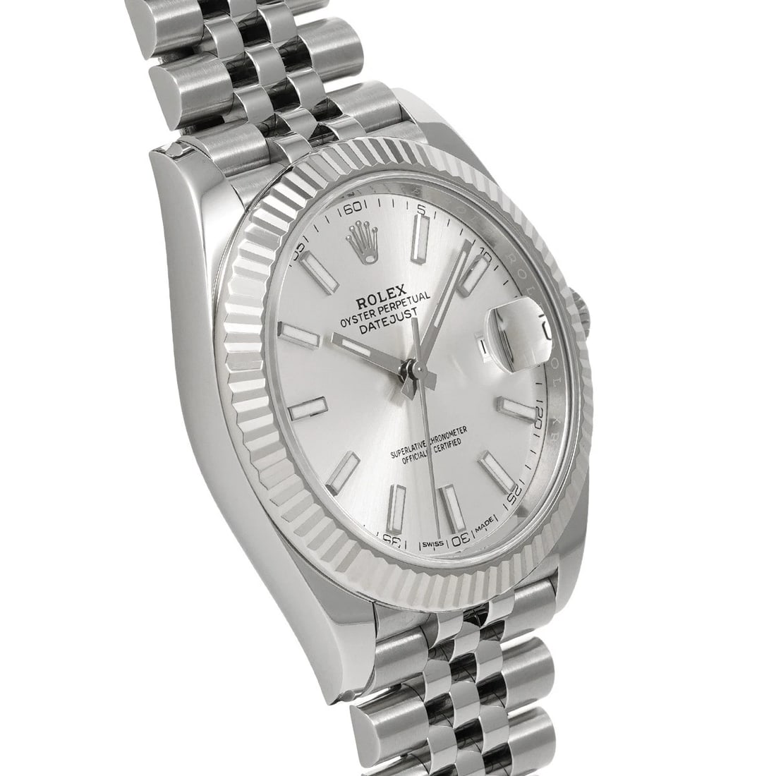 ROLEX DATEJUST SILVER WATCH - 3