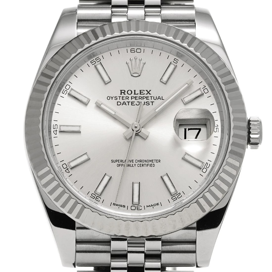 ROLEX DATEJUST SILVER WATCH - 4