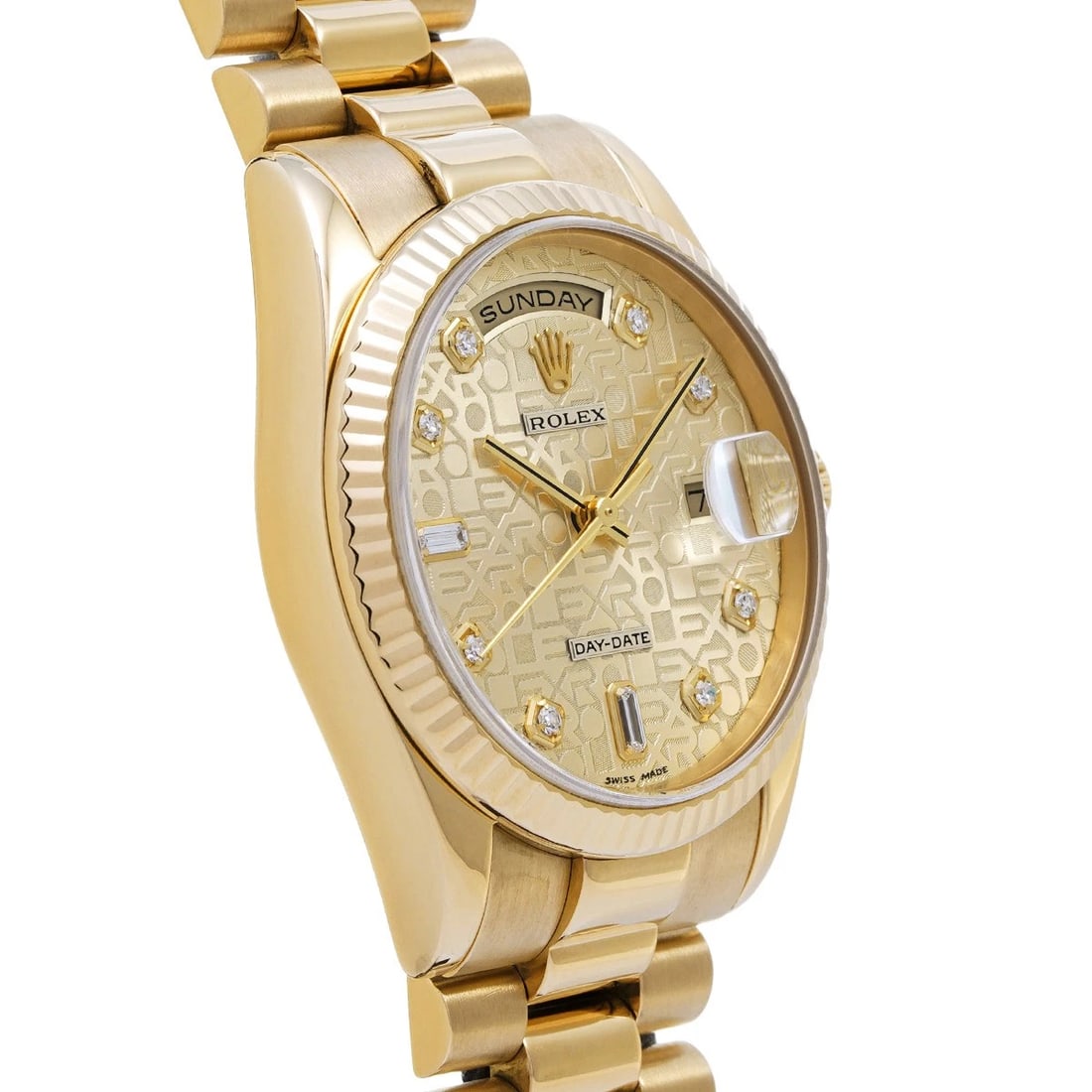 ROLEX CHAMPAGNE COMPUTER DIAMOND WATCH - 3