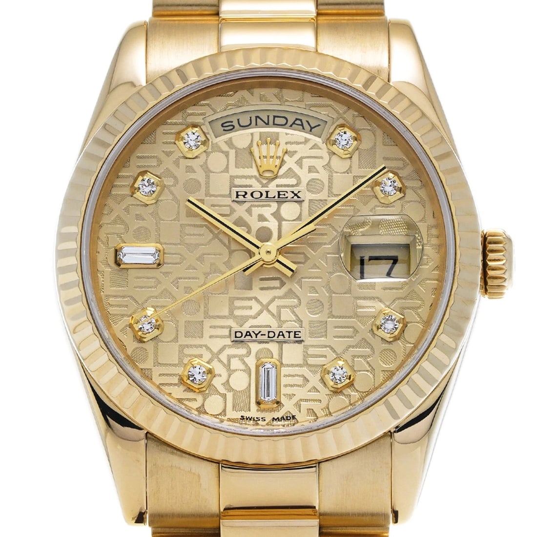 ROLEX CHAMPAGNE COMPUTER DIAMOND WATCH - 4