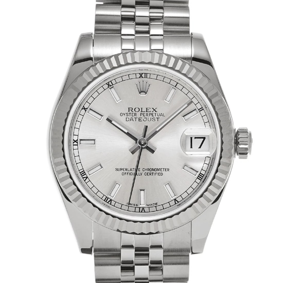 ROLEX DATEJUST SILVER WATCH - 4