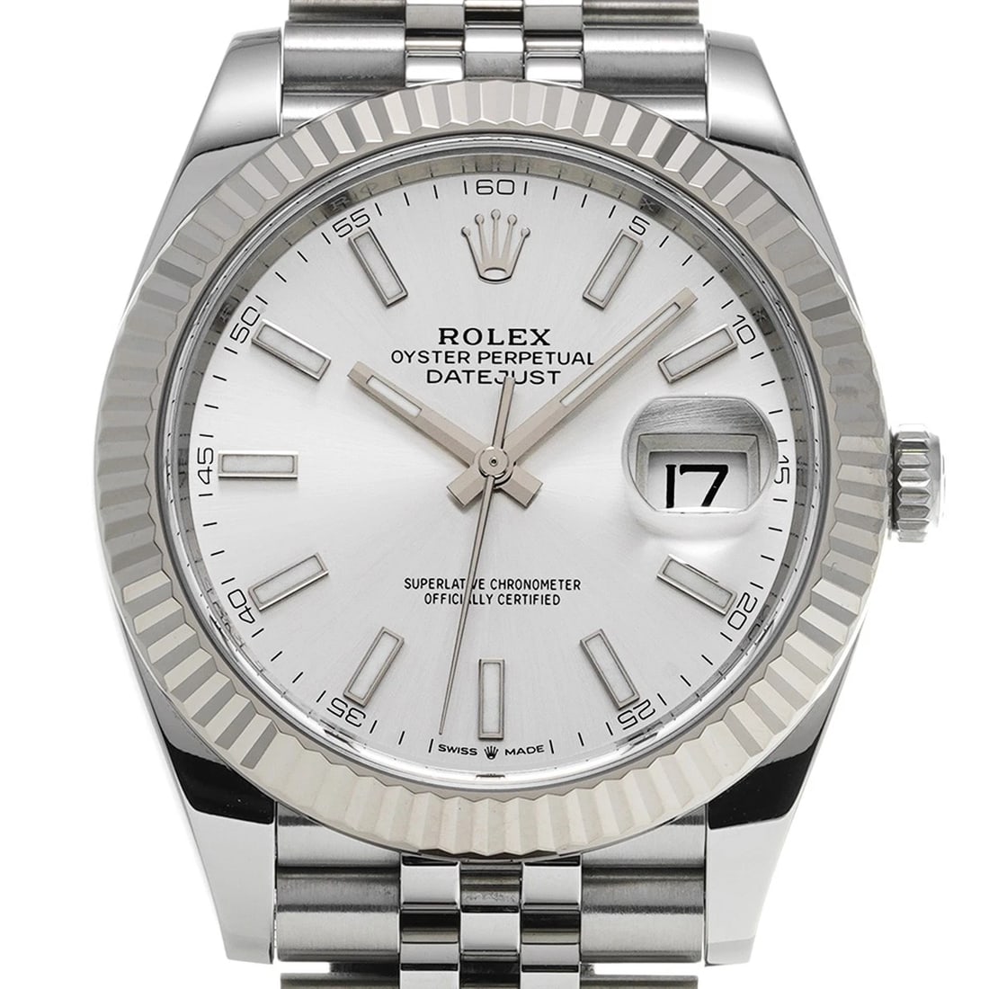 ROLEX DATEJUST SILVER WATCH - 4