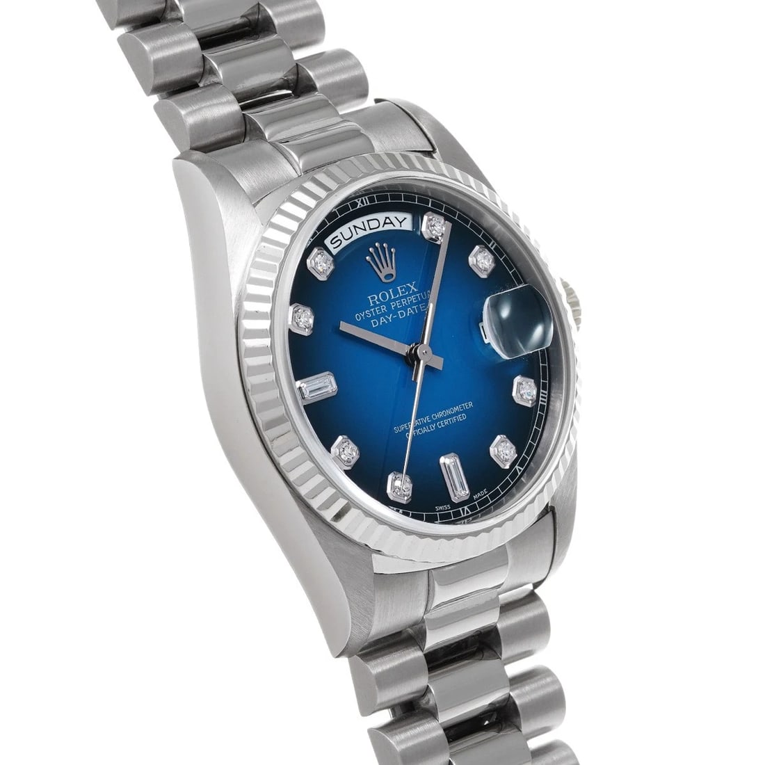 ROLEX BLUE GRADIENT DIAMOND WATCH - 3
