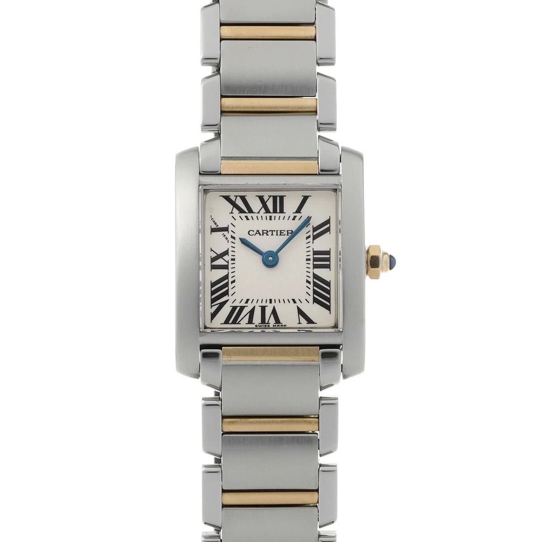 CARTIER TANK FRANCAISE SILVER WATCH: CARTIER Tank Francaise Silver Watch Brand: CARTIER Type: Wristwatch Material: Band Material Stainless steel/Yellow Gold, Case Material Stainless steel Color: Dial Color Silver Size: ??Case?