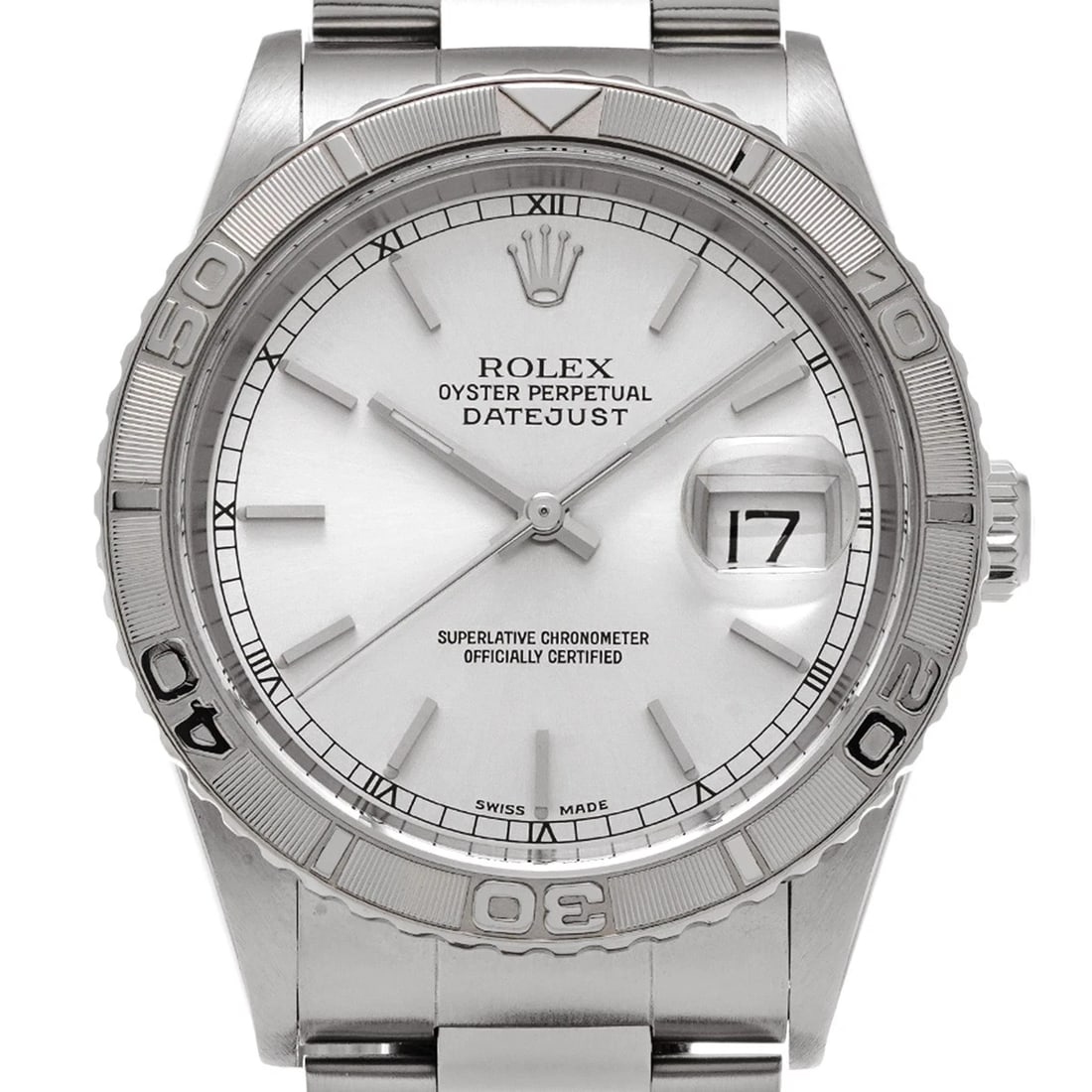 ROLEX DATEJUST SILVER WATCH - 4