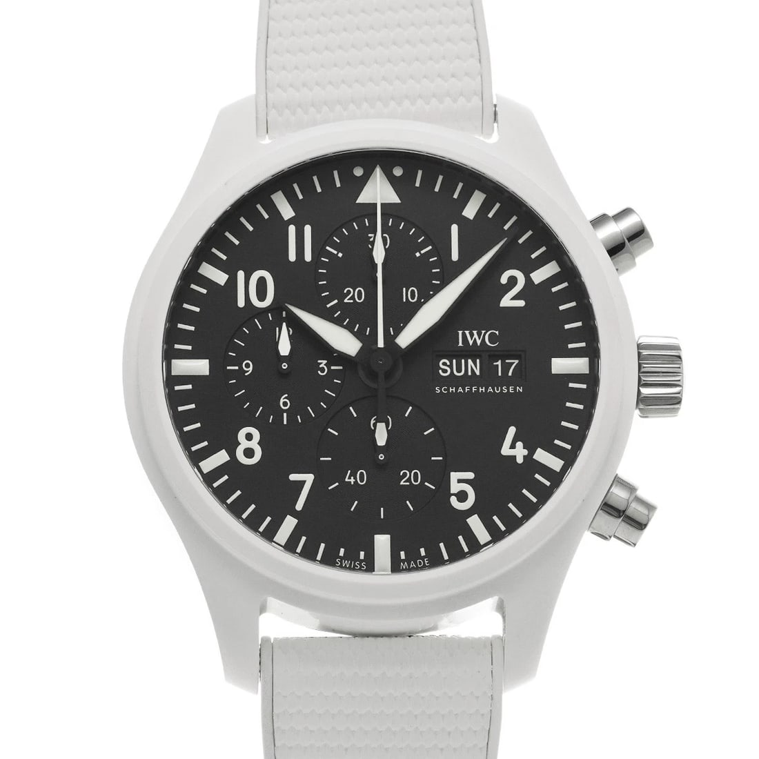 IWC PILOT'S CHRONOGRAPH BLACK WATCH (1 of 4)