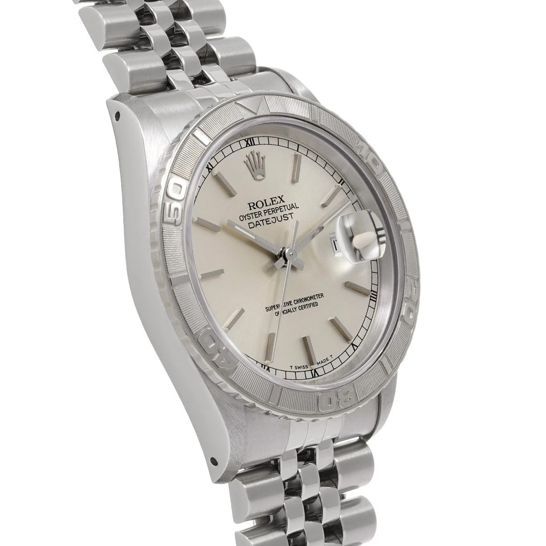 ROLEX DATEJUST SILVER WATCH - 3