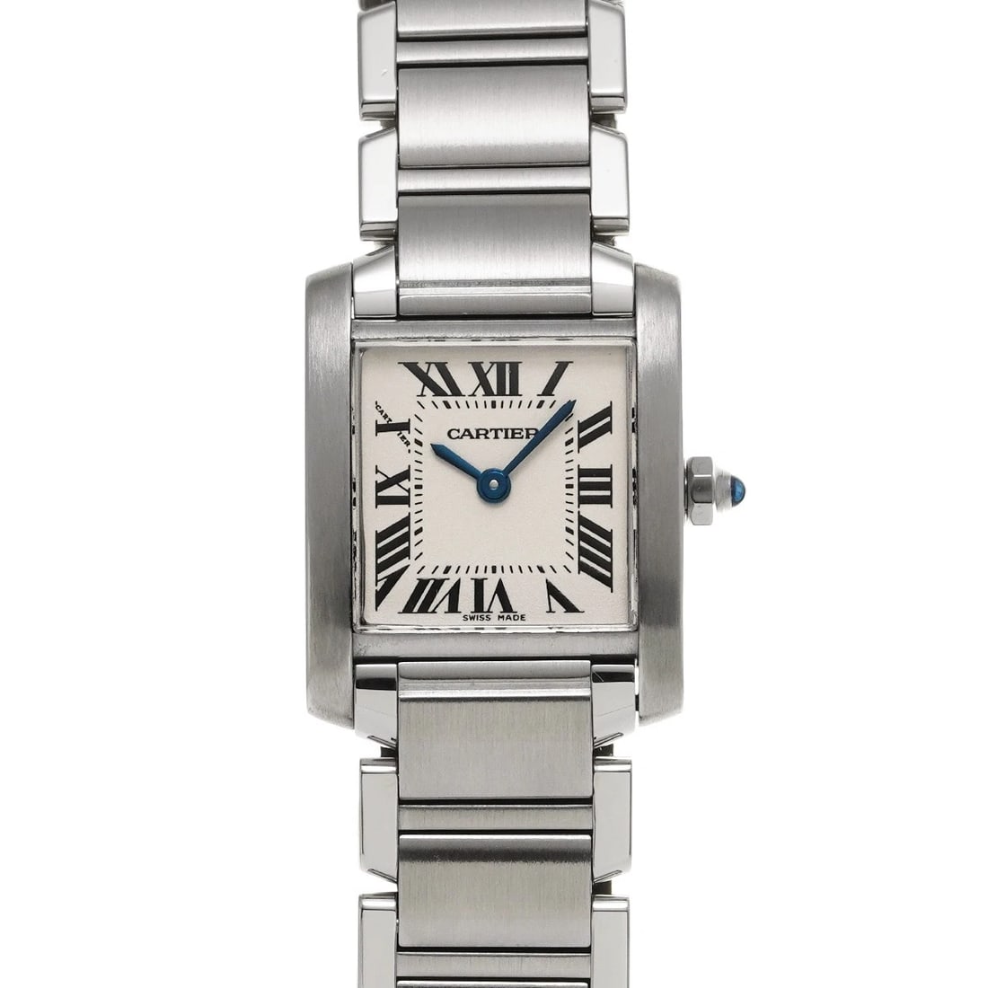 CARTIER TANK FRANCAISE SILVER WATCH: CARTIER Tank Francaise Silver Watch Brand: CARTIER Type: Wristwatch Material: Band Material Stainless steel, Case Material Stainless steel Color: Dial Color Silver Size: ??Case? H/about 18mm