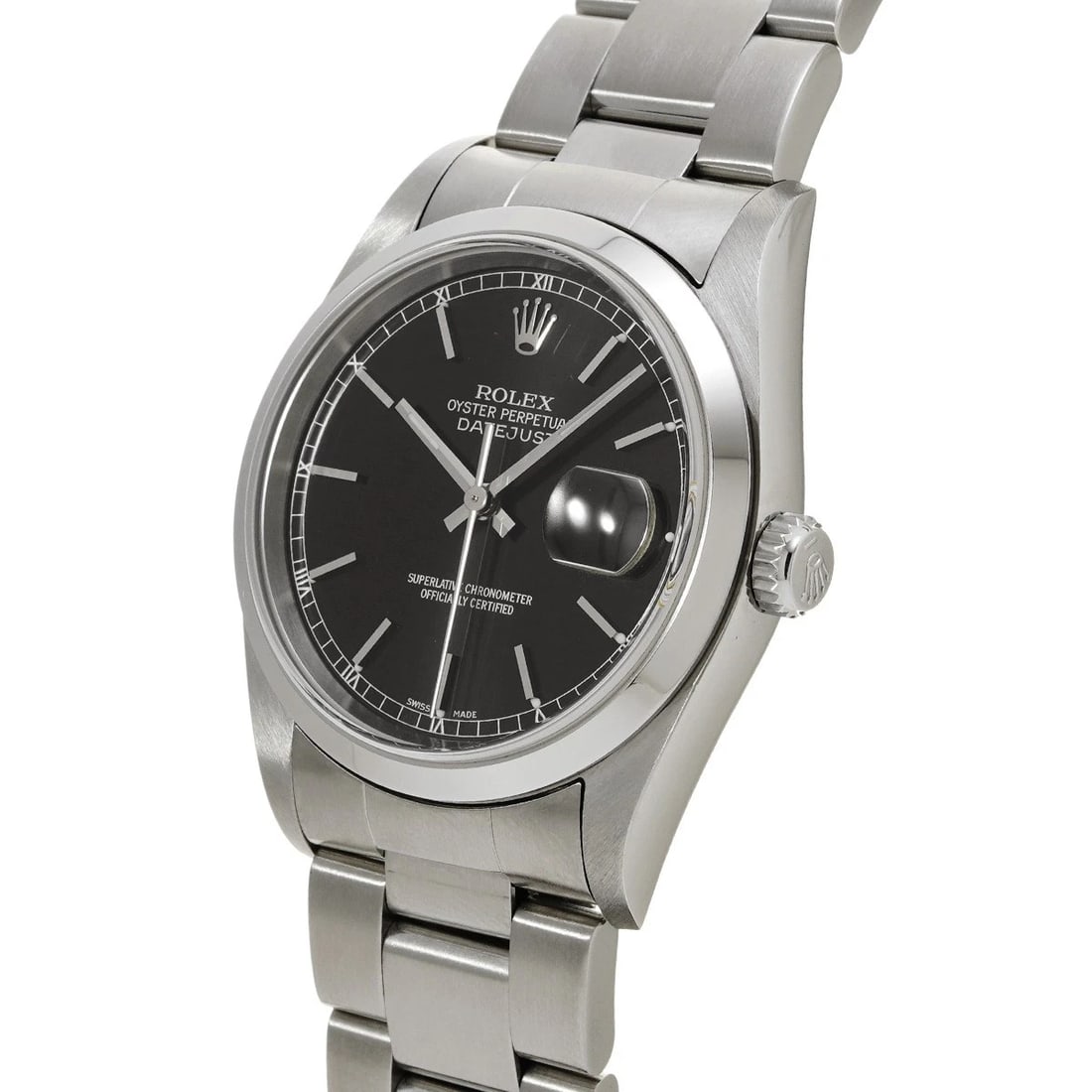 ROLEX DATEJUST BLACK WATCH - 2