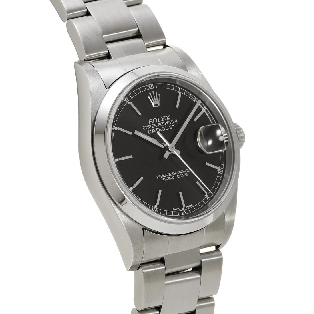 ROLEX DATEJUST BLACK WATCH - 3