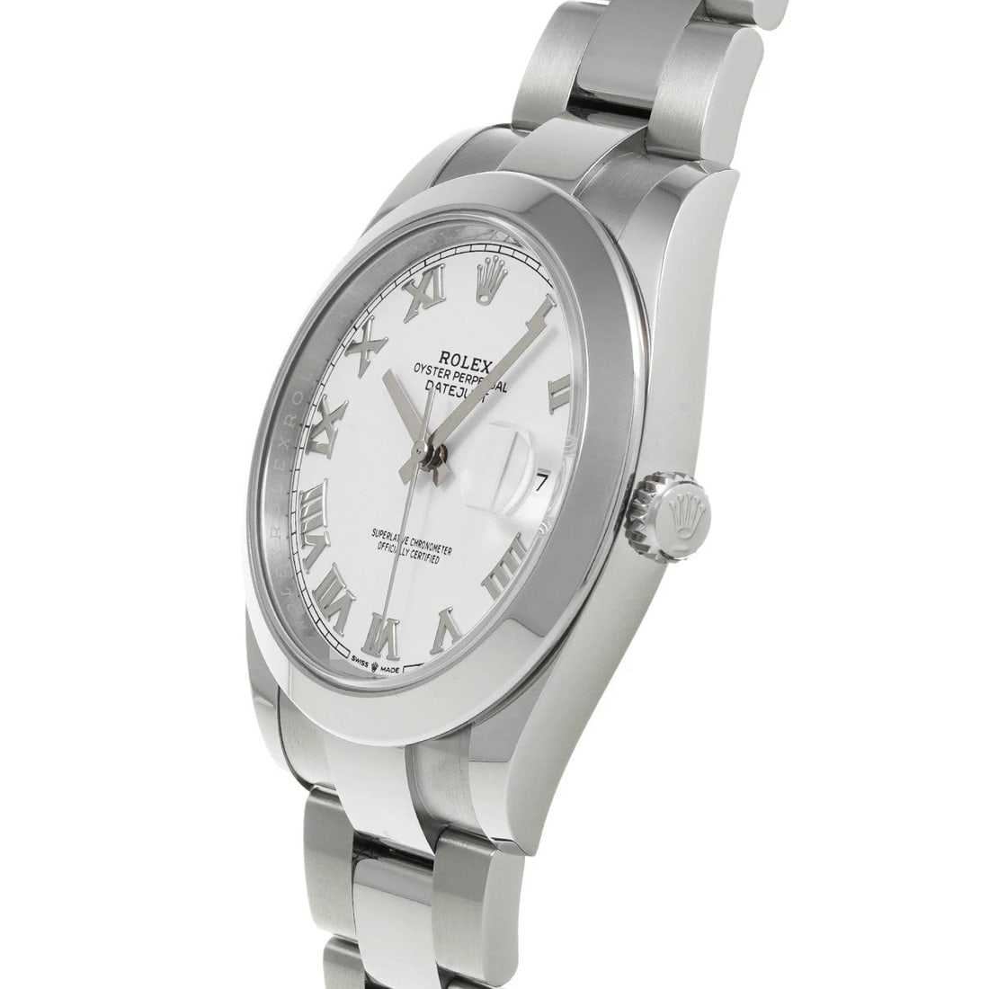 ROLEX DATEJUST WHITE WATCH - 2