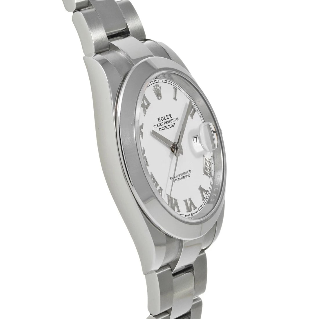 ROLEX DATEJUST WHITE WATCH - 3