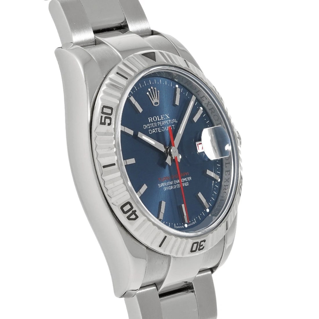 ROLEX DATEJUST BLUE WATCH - 3