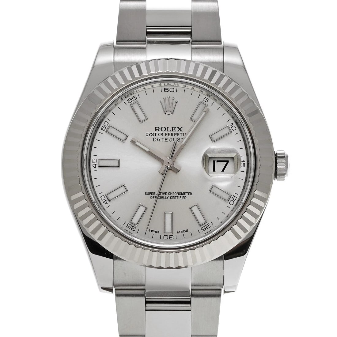 ROLEX DATEJUST SILVER WATCH: ROLEX Datejust Silver Watch Brand: ROLEX Type: Wristwatch Material: Band Material Stainless steel, Case Material Stainless steel Color: Dial Color Silver Size: ??Case? H/about 41mm W/about 41mm D/