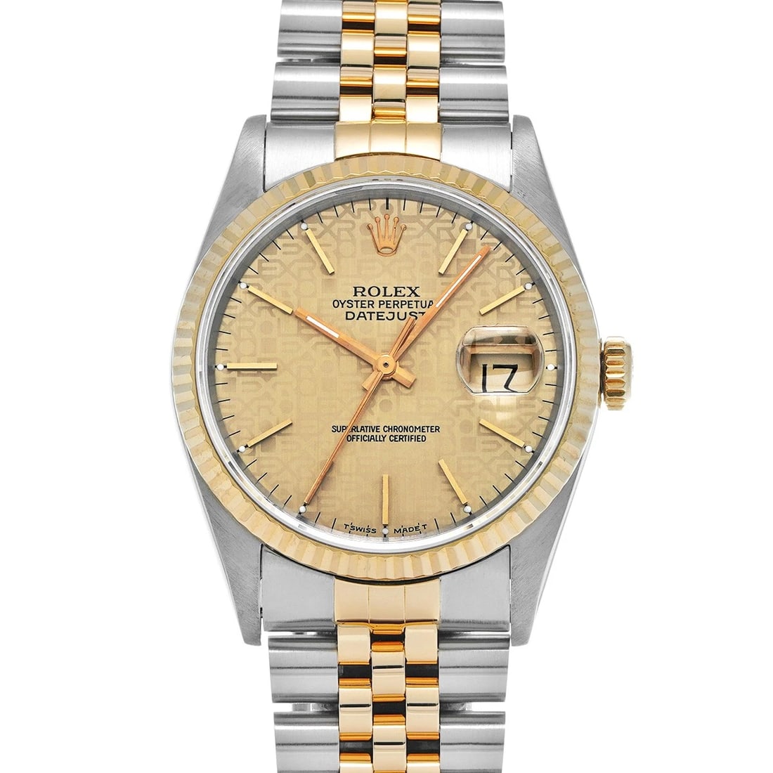 ROLEX DATEJUST CHAMPAGNE COMPUTER WATCH: ROLEX Datejust Champagne computer Watch Brand: ROLEX Type: Wristwatch Material: Band Material Stainless steel/Yellow Gold, Case Material Stainless steel Color: Dial Color Champagne computer Size: